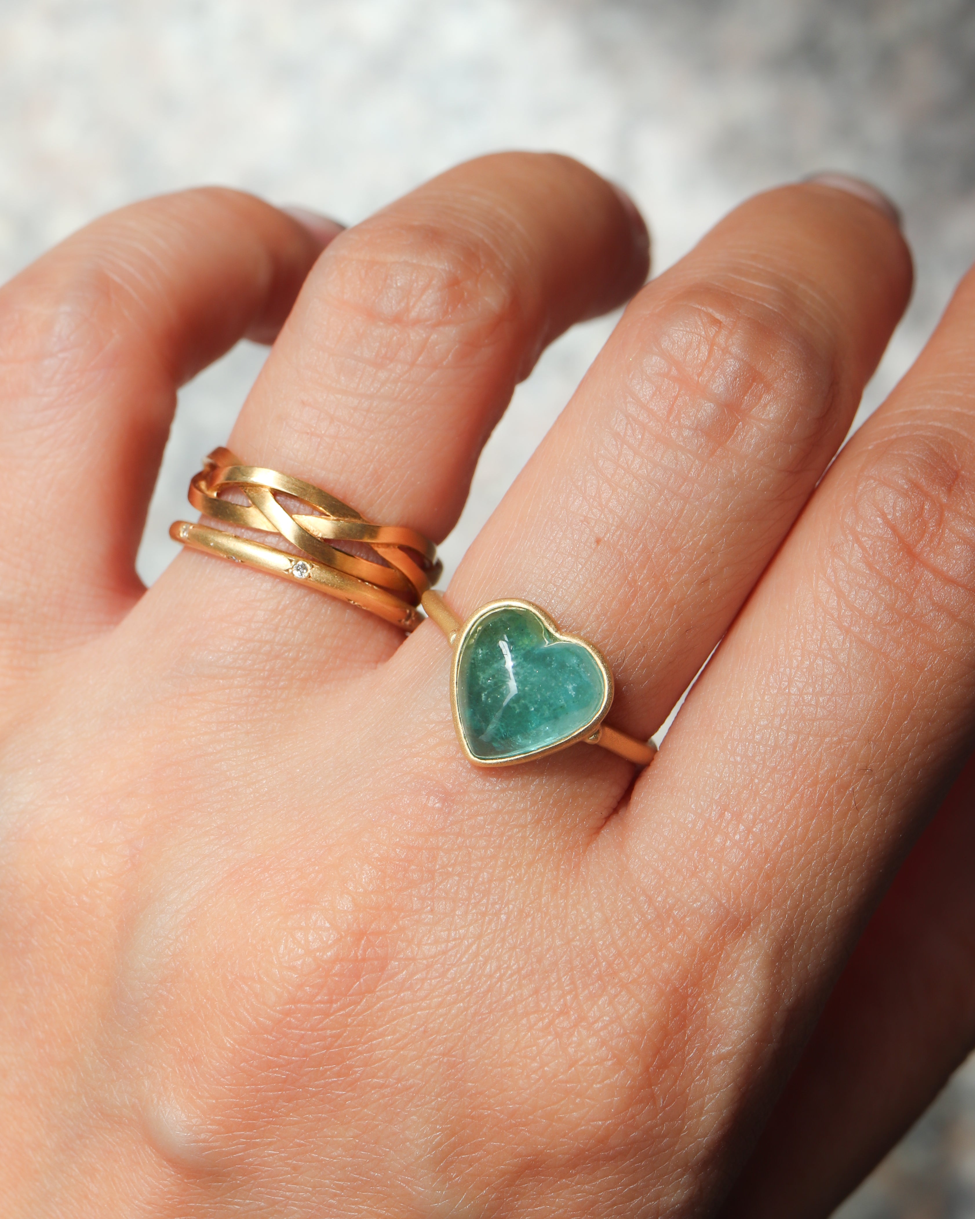 Collet Ring - Tourmaline -