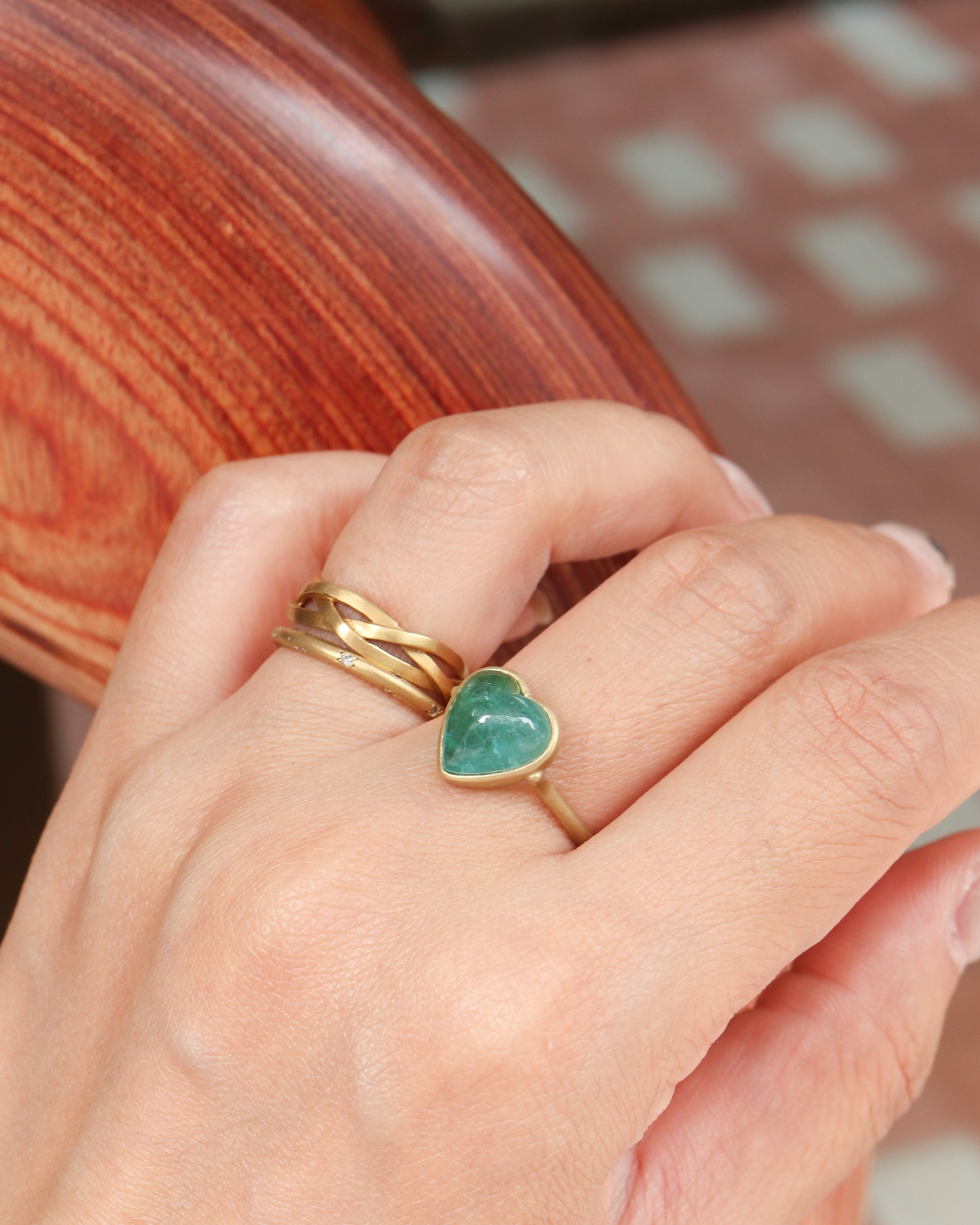 Collet Ring - Tourmaline -