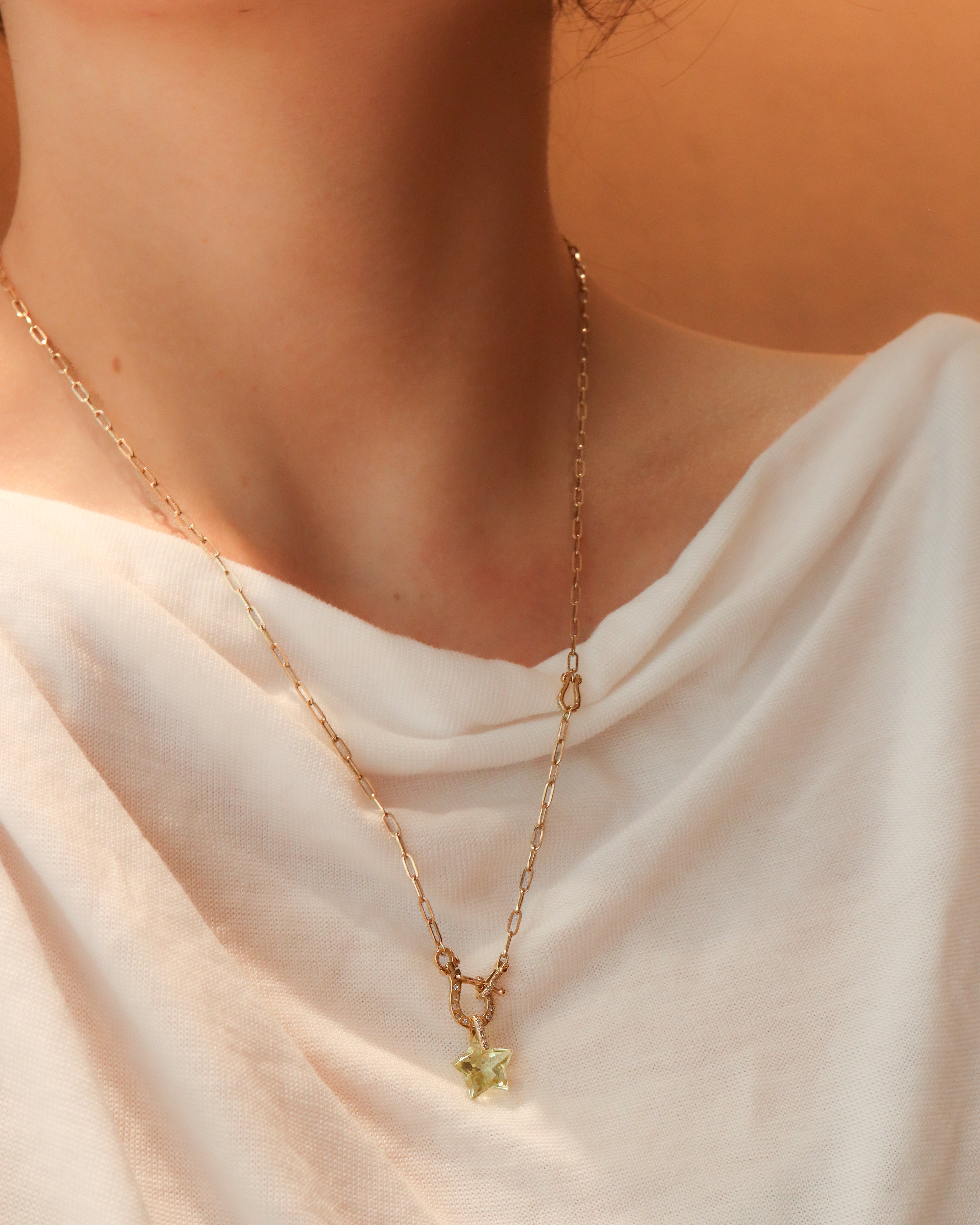 Hibiki Stone Necklace - Lemon Quartz -