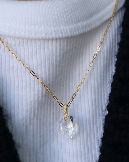 Hibiki Stone Necklace - Diamond Quartz / Diamond -