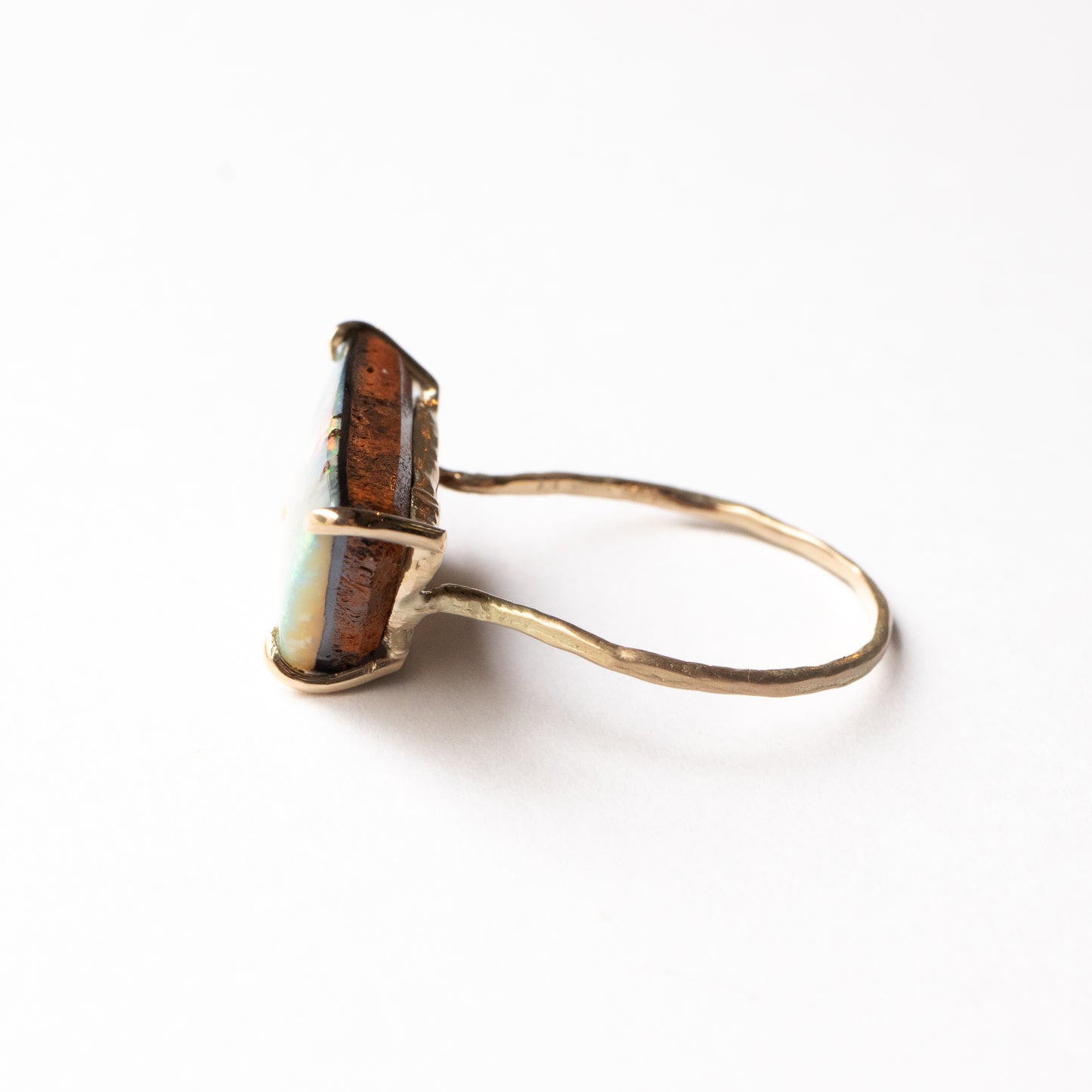 Flat Ring - Boulder Opal -