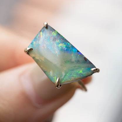 Flat Ring - Boulder Opal -