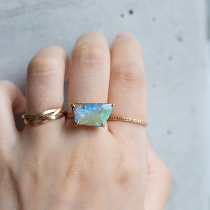 Flat Ring - Boulder Opal -