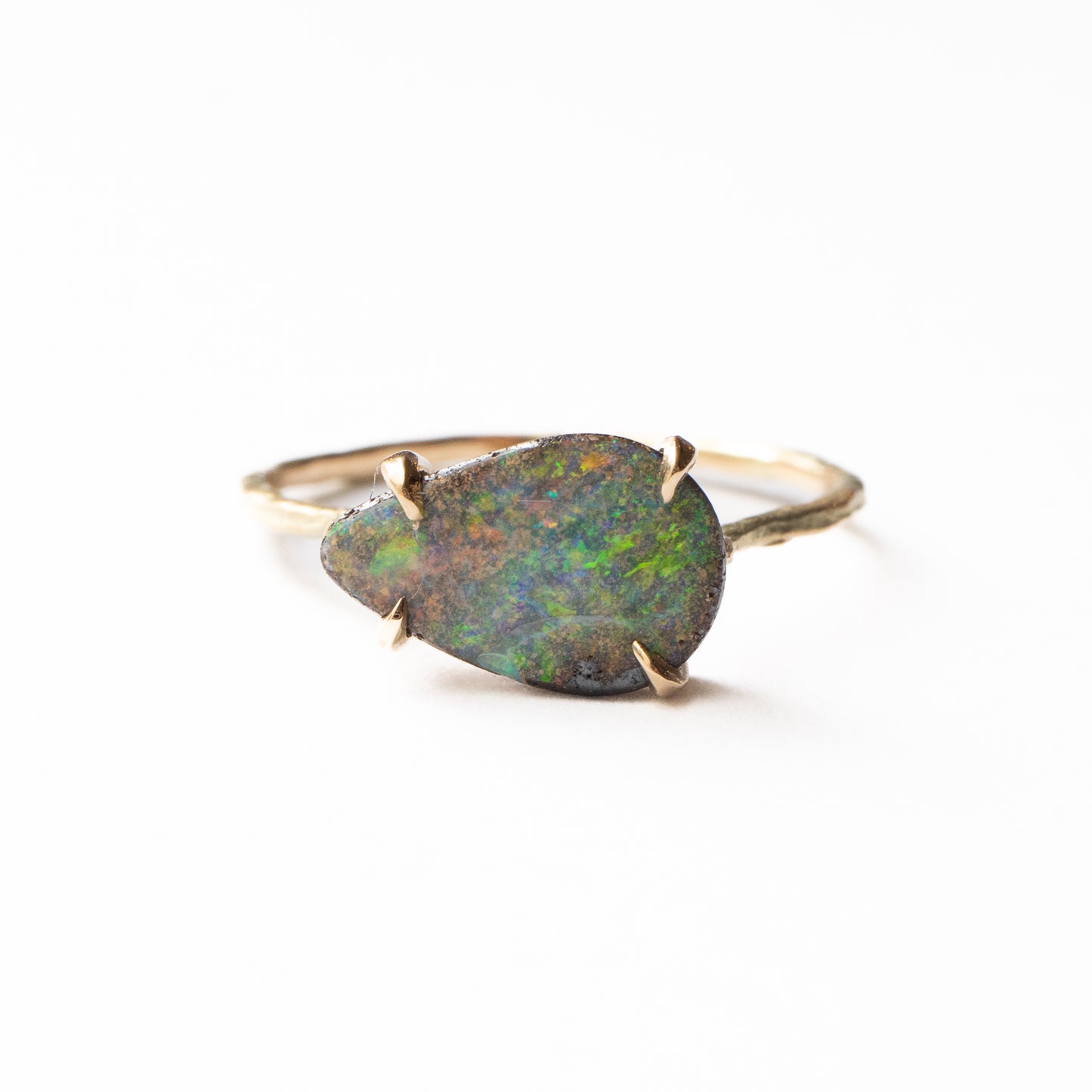 Flat Ring - Boulder Opal -