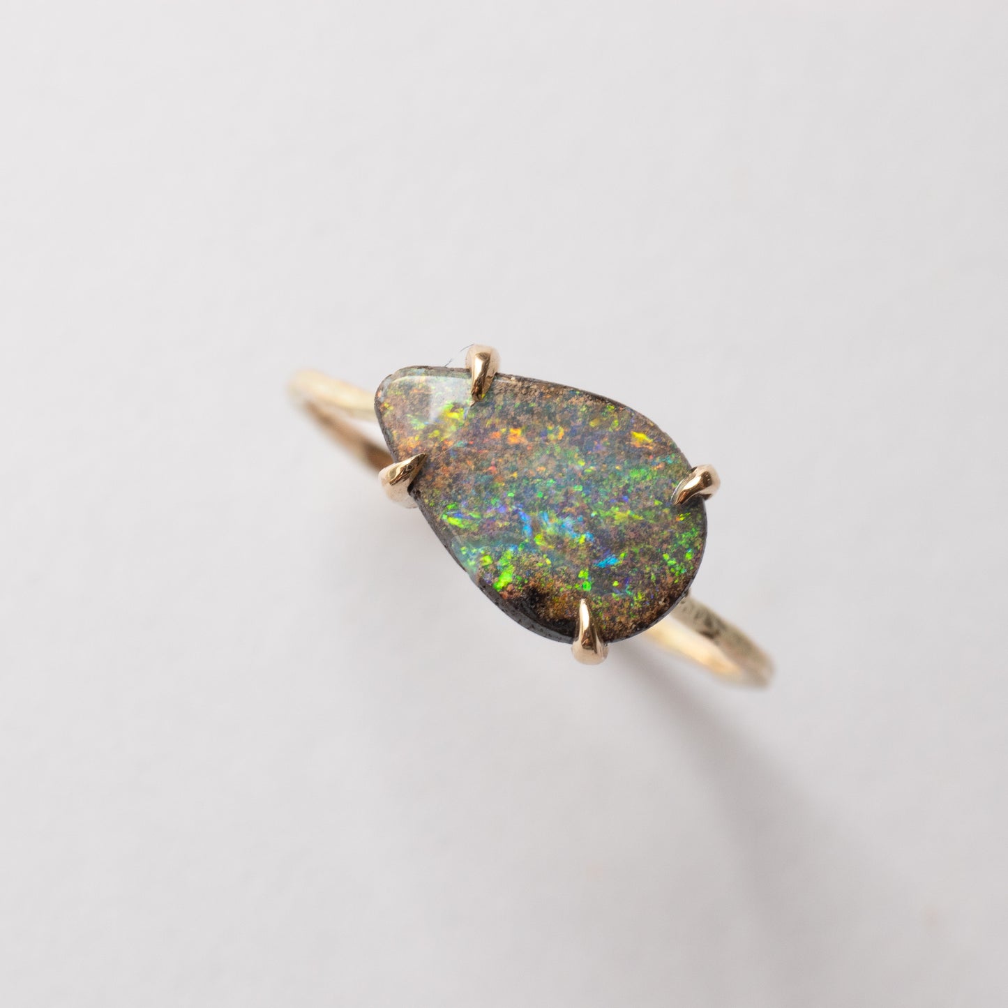 Flat Ring - Boulder Opal -