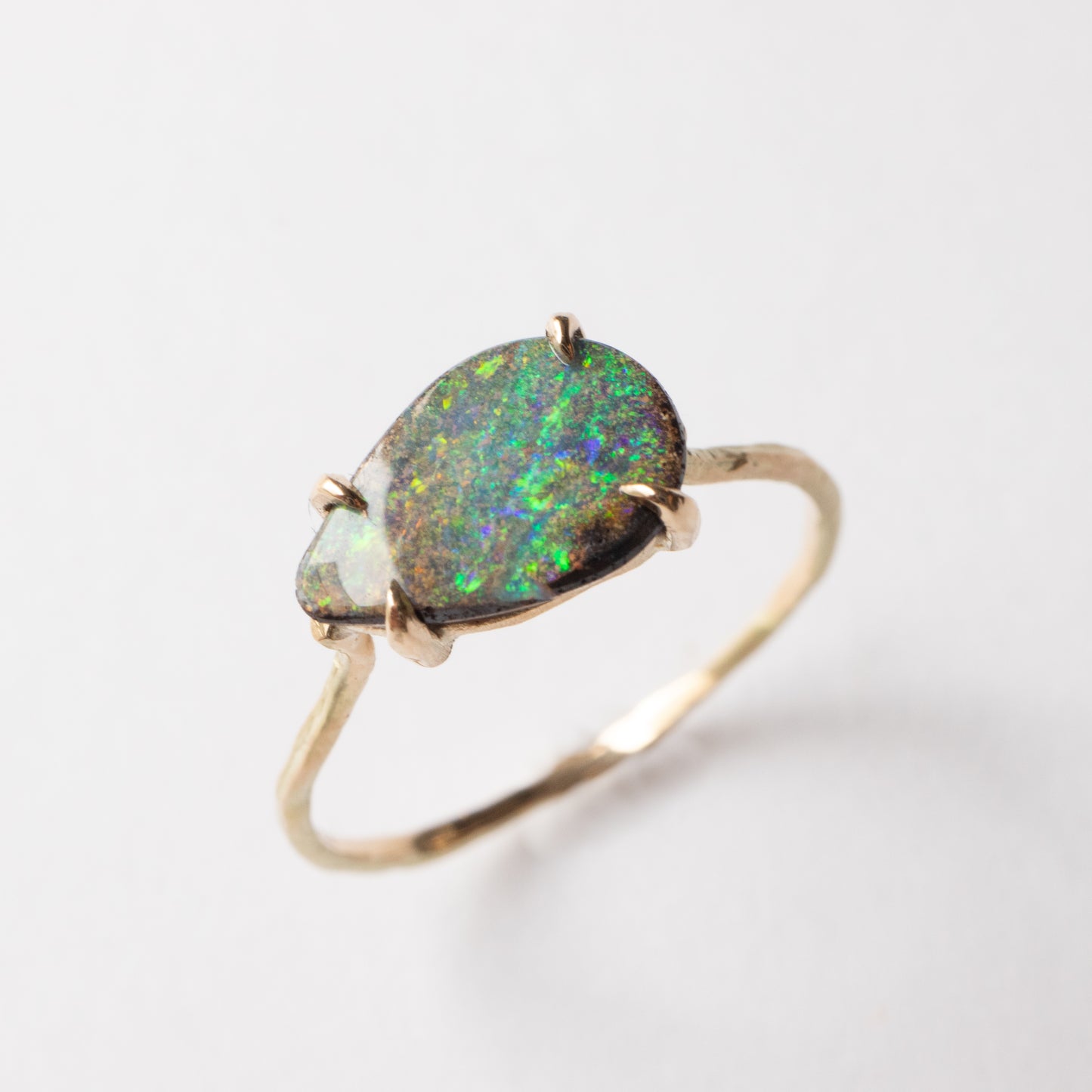 Flat Ring - Boulder Opal -