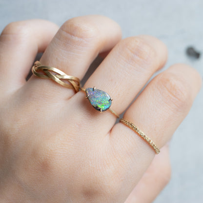 Flat Ring - Boulder Opal -