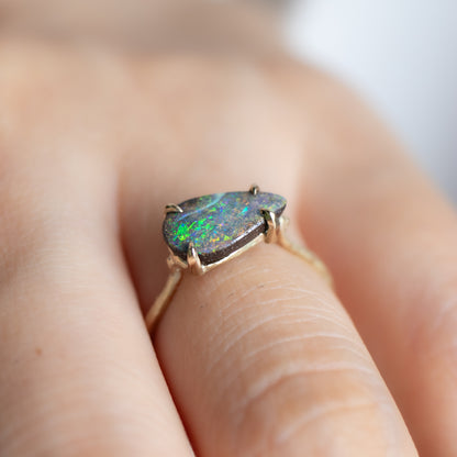 Flat Ring - Boulder Opal -