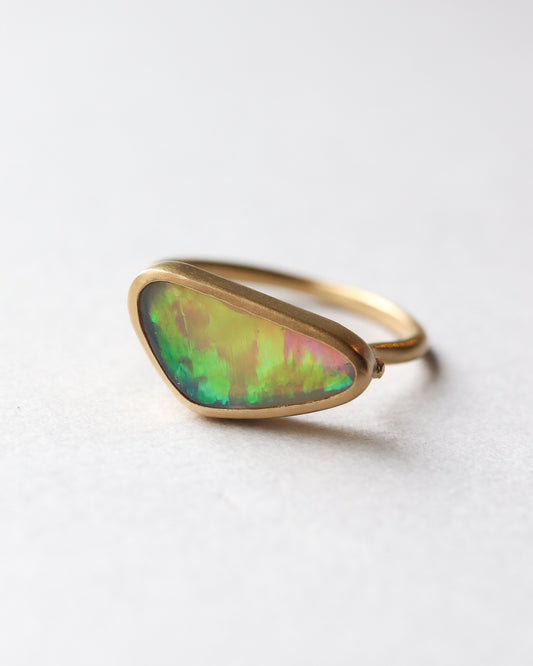 Collet Ring - Crystal Black Opal -