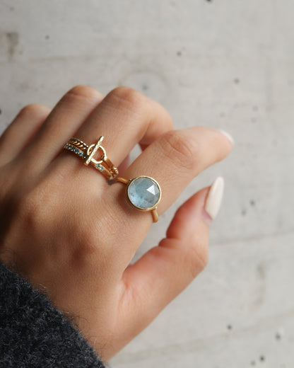 Collet Ring - Aquamarine -