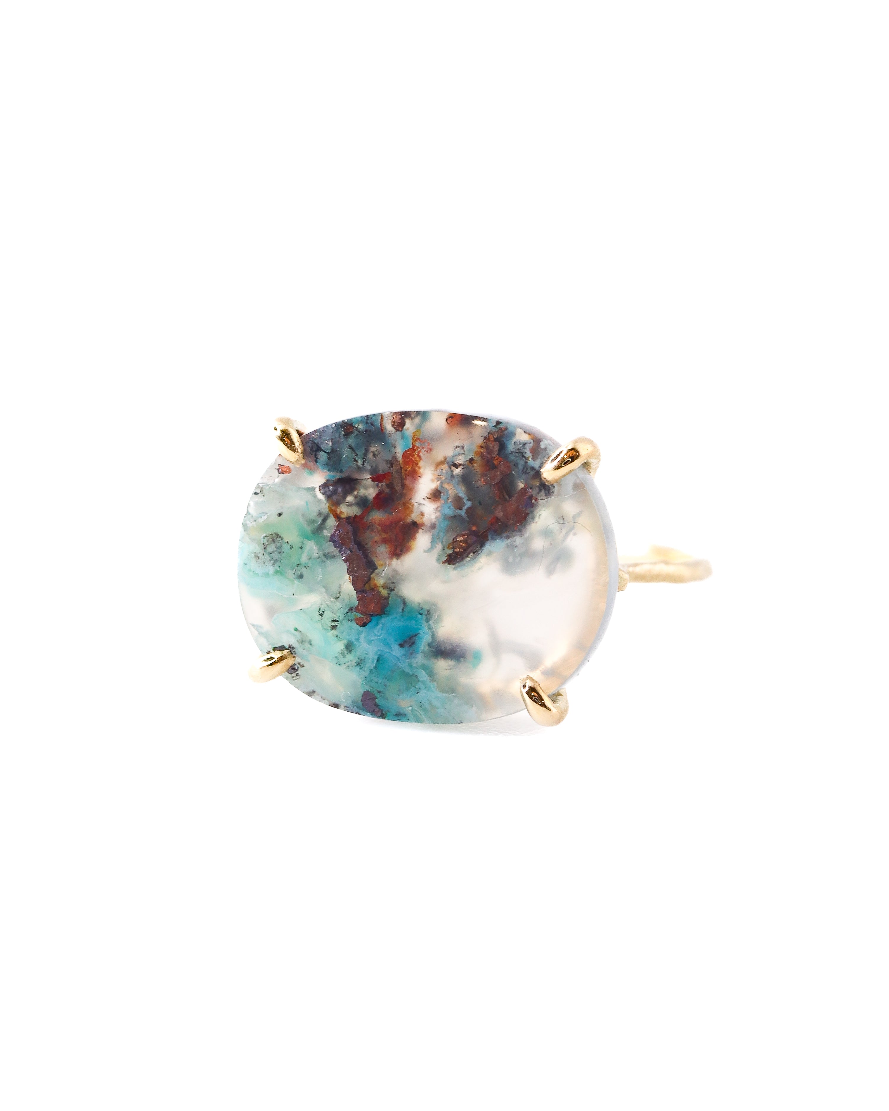 Flat Ring - Copper in Quartz -