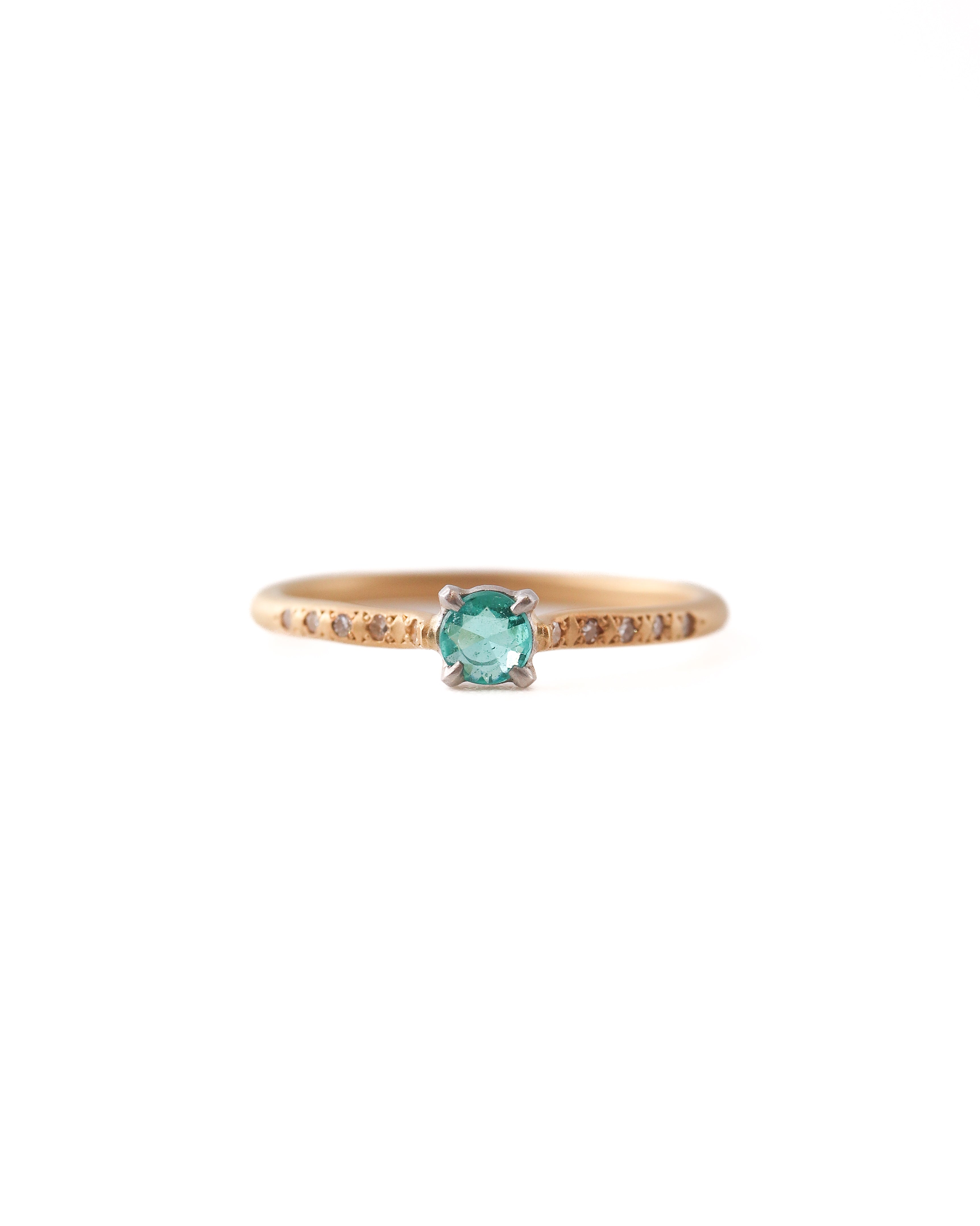 Prong Armdia Ring - Paraiba Tourmaline -