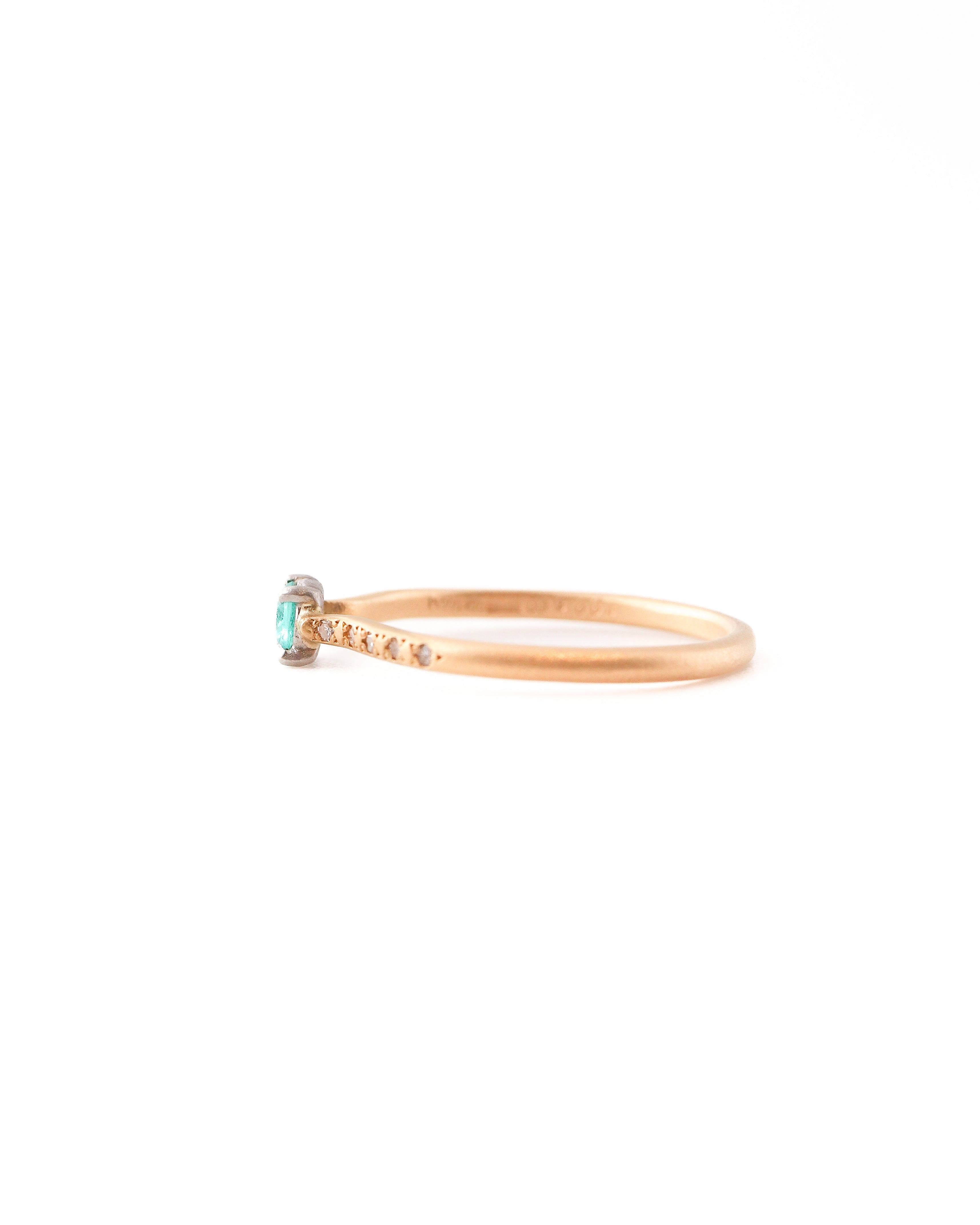 Prong Armdia Ring - Paraiba Tourmaline -