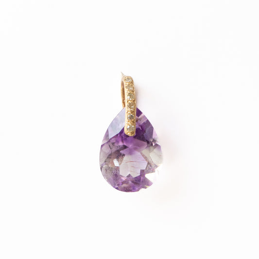 响石项链 - 双色紫水晶/钻石 -