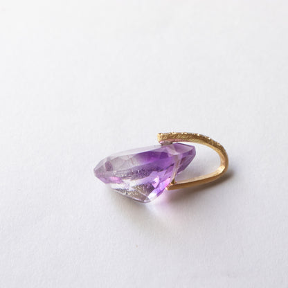 响石项链 - 双色紫水晶/钻石 -