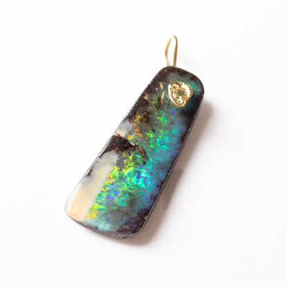 Flat Necklace - Boulder Opal -