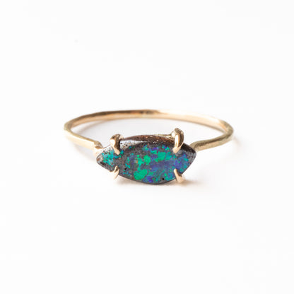 Flat Ring - Boulder Opal -