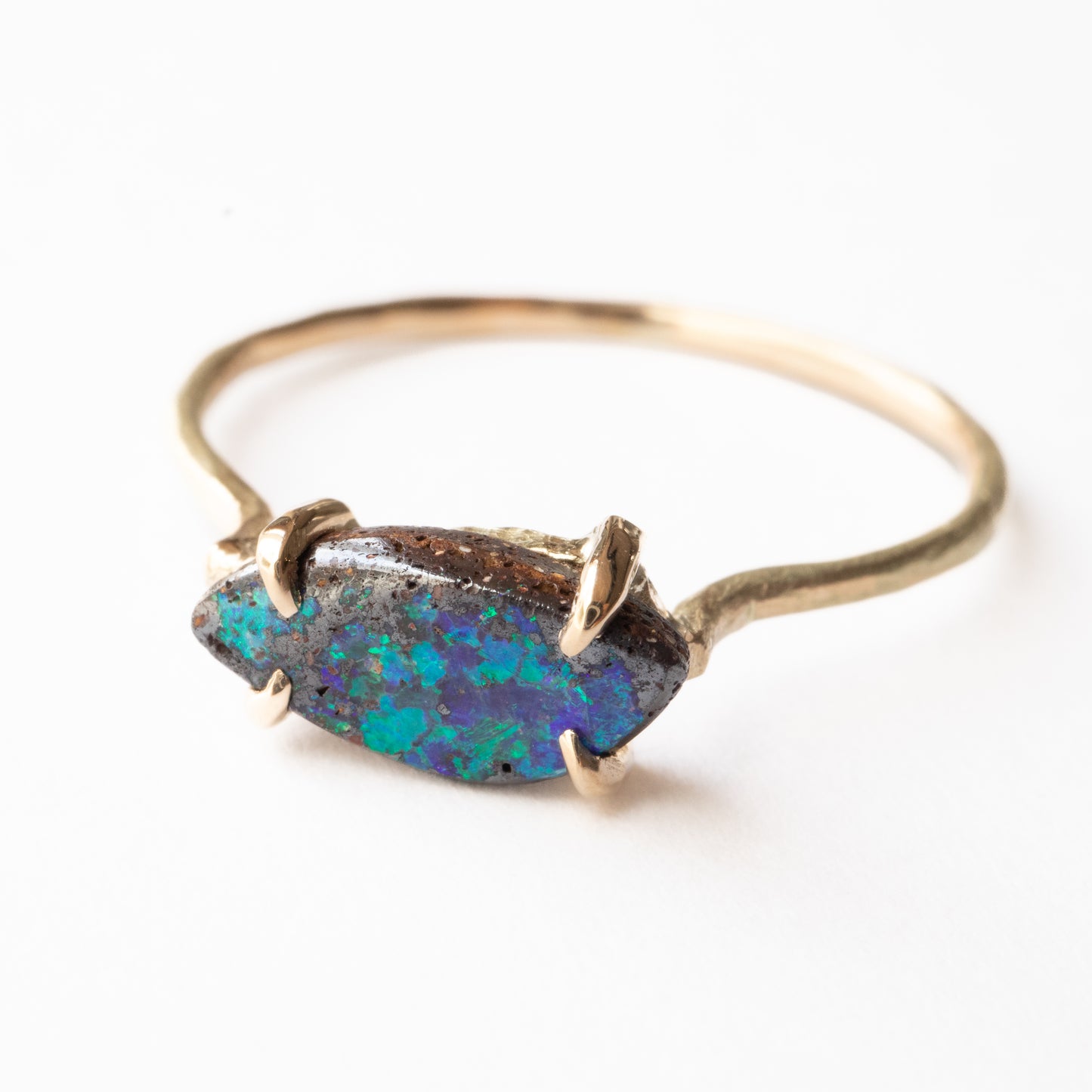 Flat Ring - Boulder Opal -