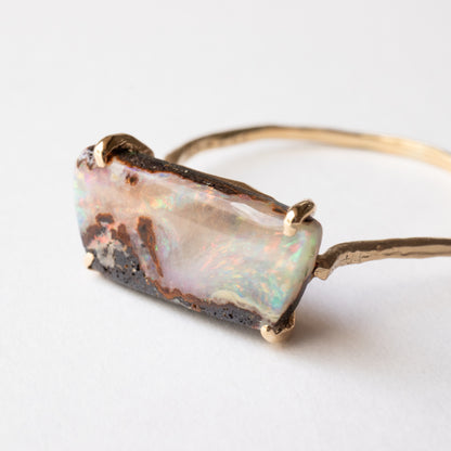 Flat Ring - Boulder Opal -