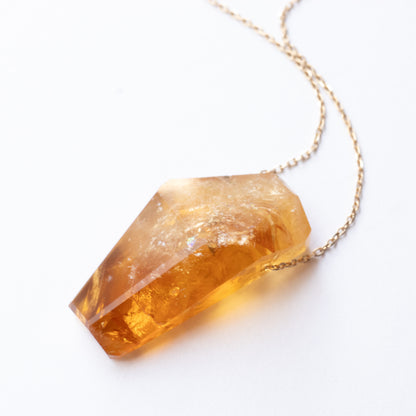 Rock Necklace - Citrine -