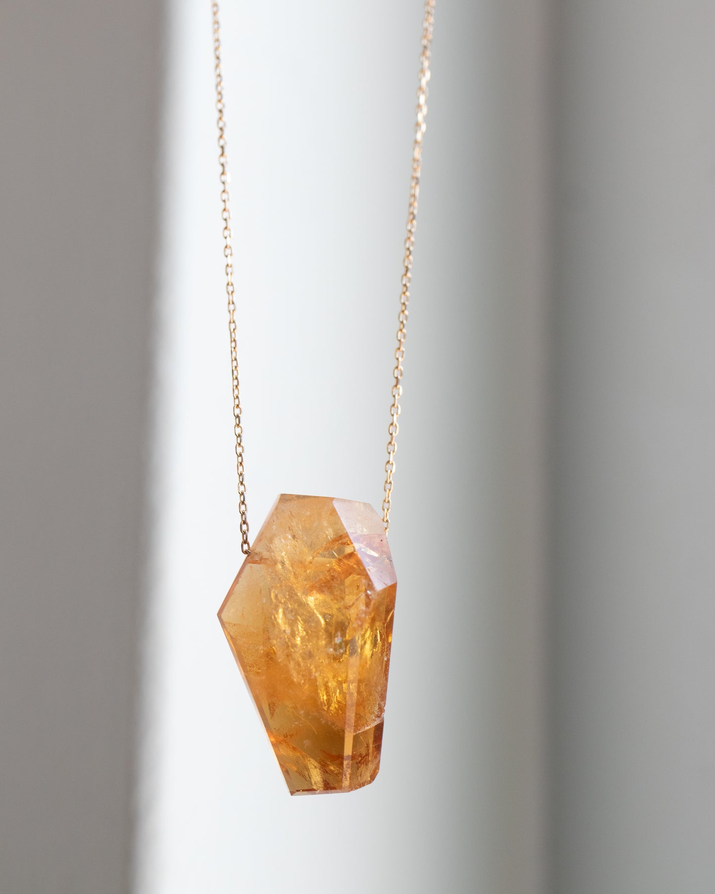 Rock Necklace - Citrine -