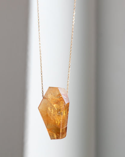 Rock Necklace - Citrine -