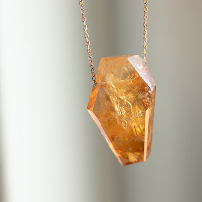 Rock Necklace - Citrine -