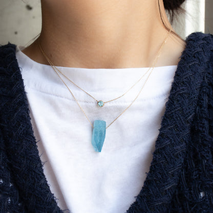 Rock Necklace - Aquamarine -