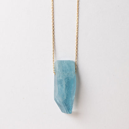 Rock Necklace - Aquamarine -