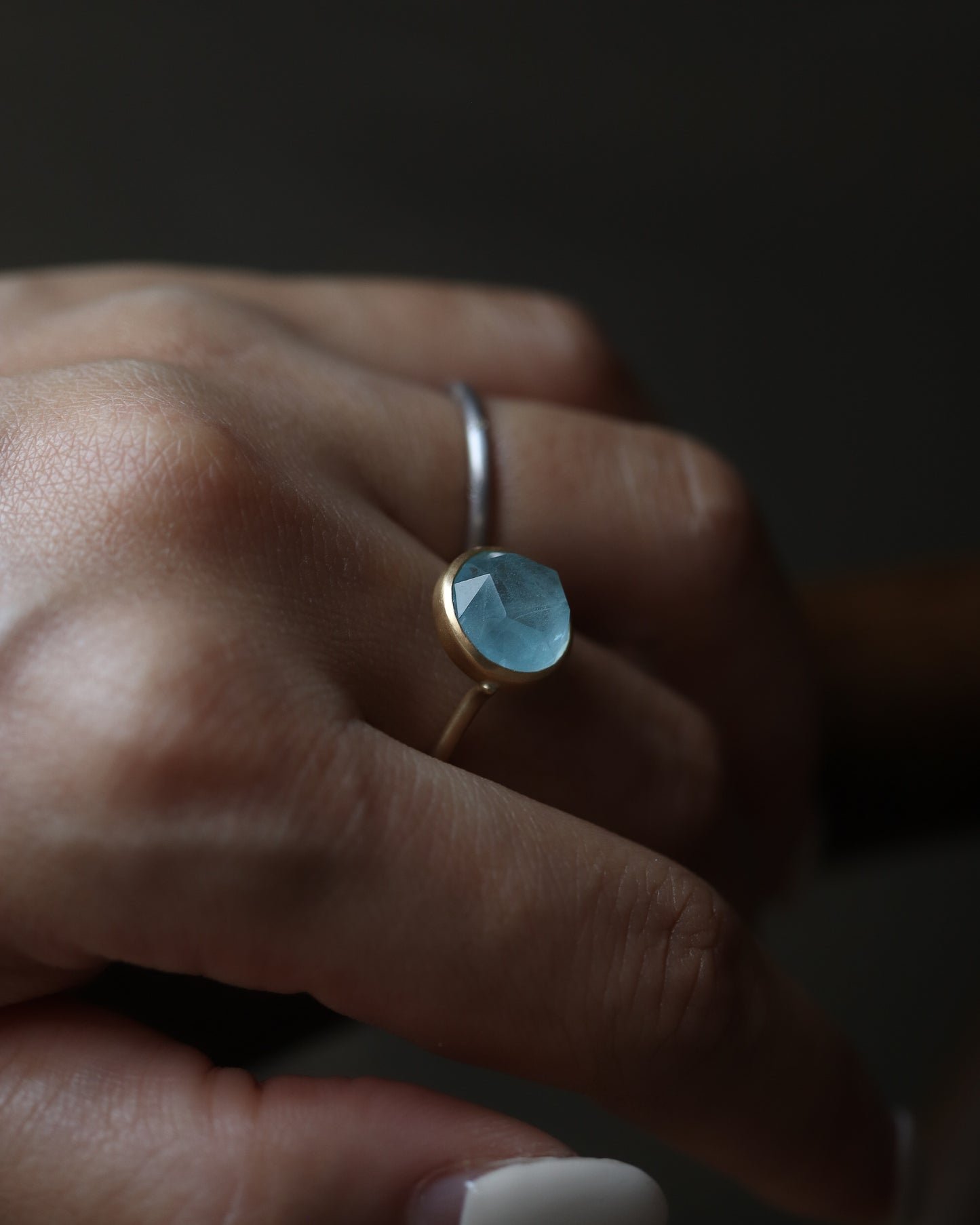 Collet Ring - Aquamarine -