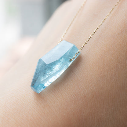 Rock Necklace - Aquamarine -