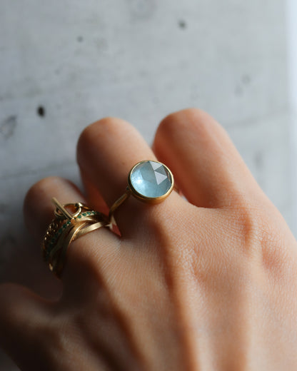 Collet Ring - Aquamarine -