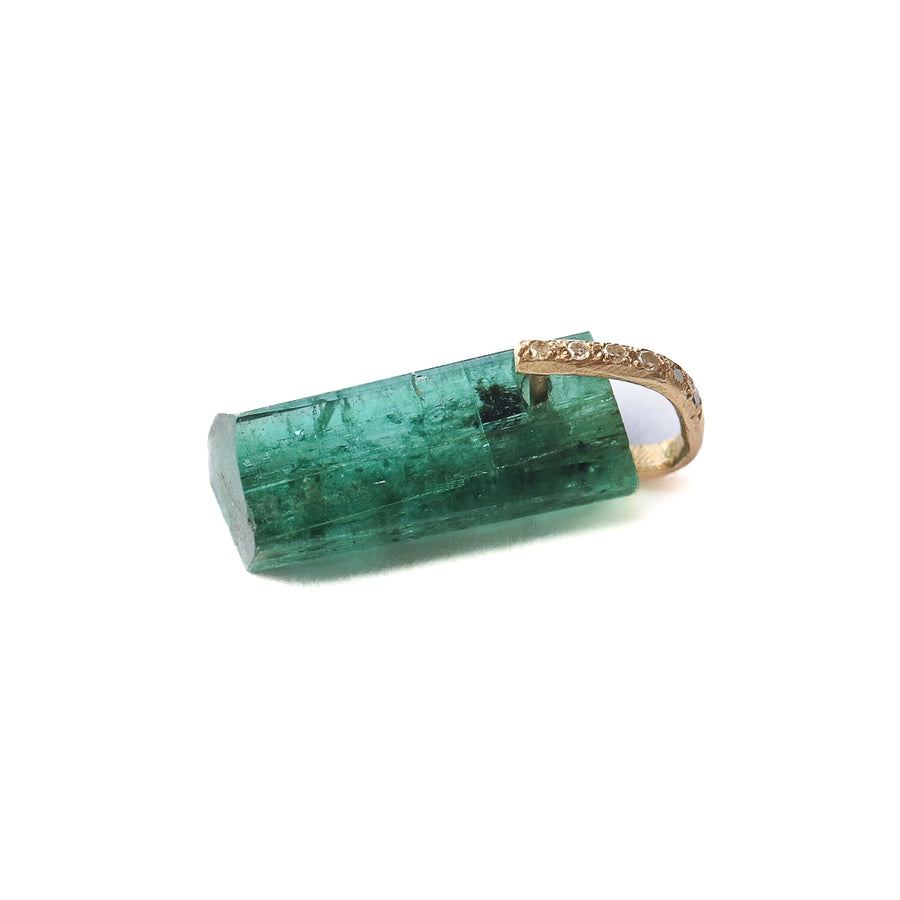 Hibiki Stone Necklace - Emerald -