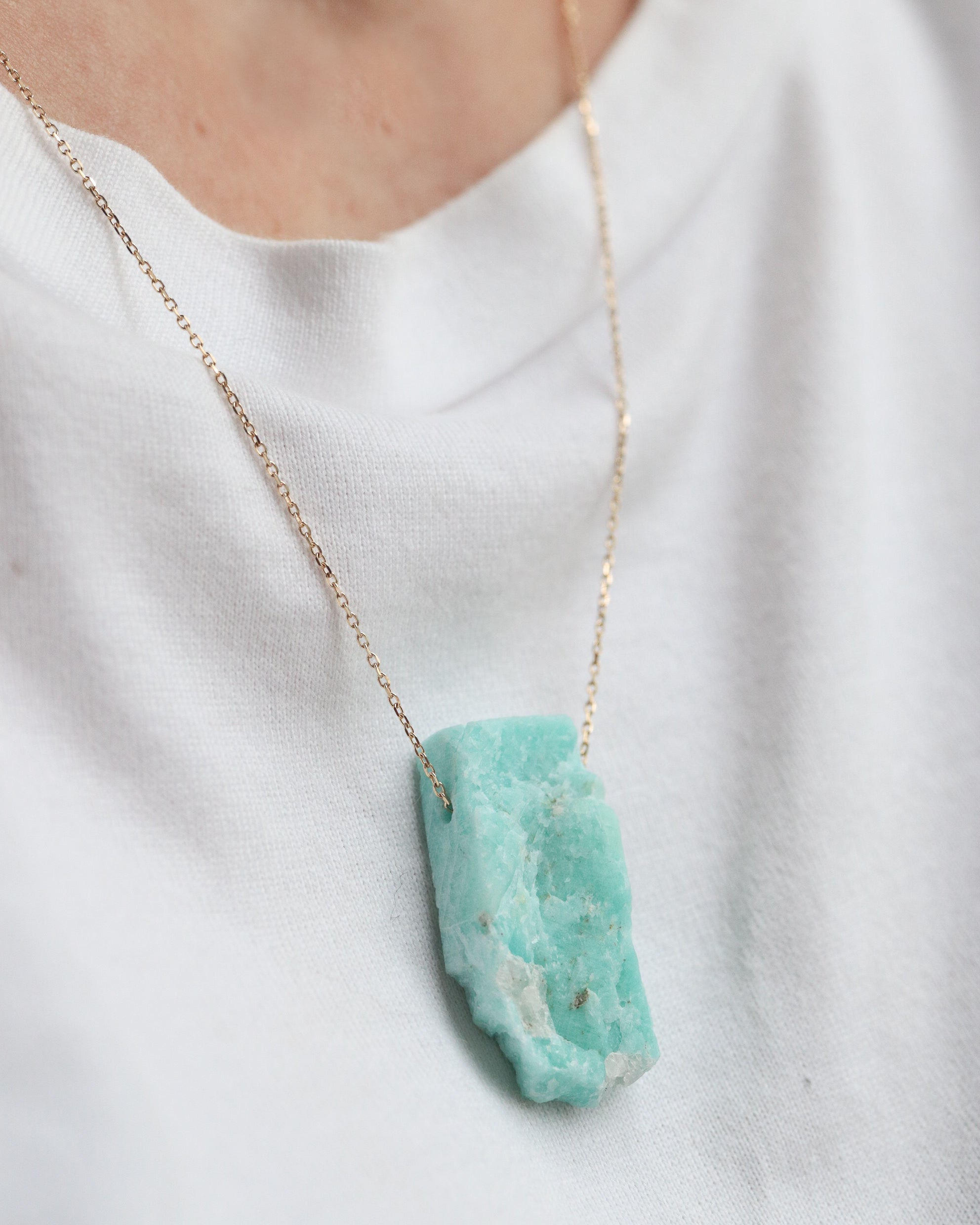 Rock Necklace - Amazonite -