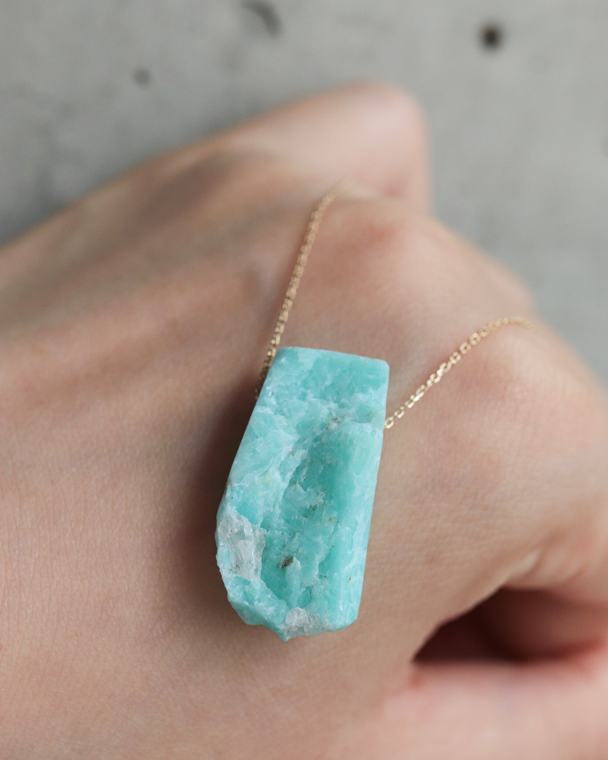 Rock Necklace - Amazonite -