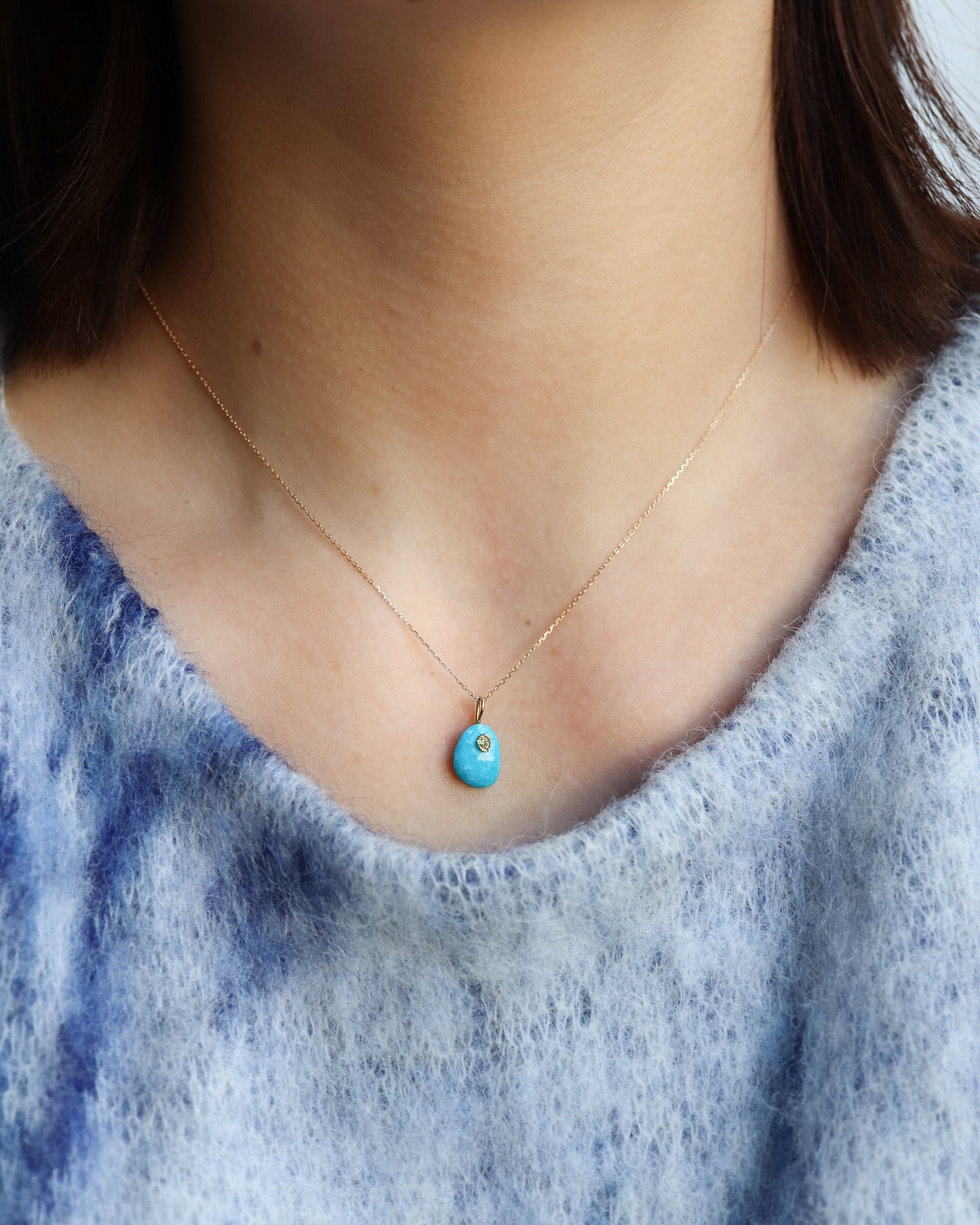 Flat Necklace - Turquoise -