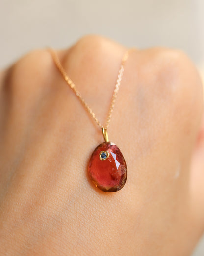 Flat Necklace - Bicolor Tourmaline -