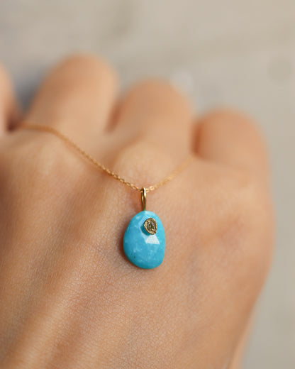 Flat Necklace - Turquoise -