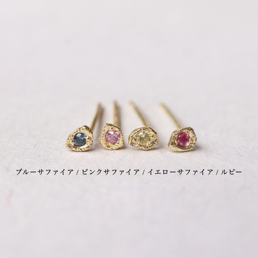 【期間限定】Flat Pierced Earring - Pink Opal -