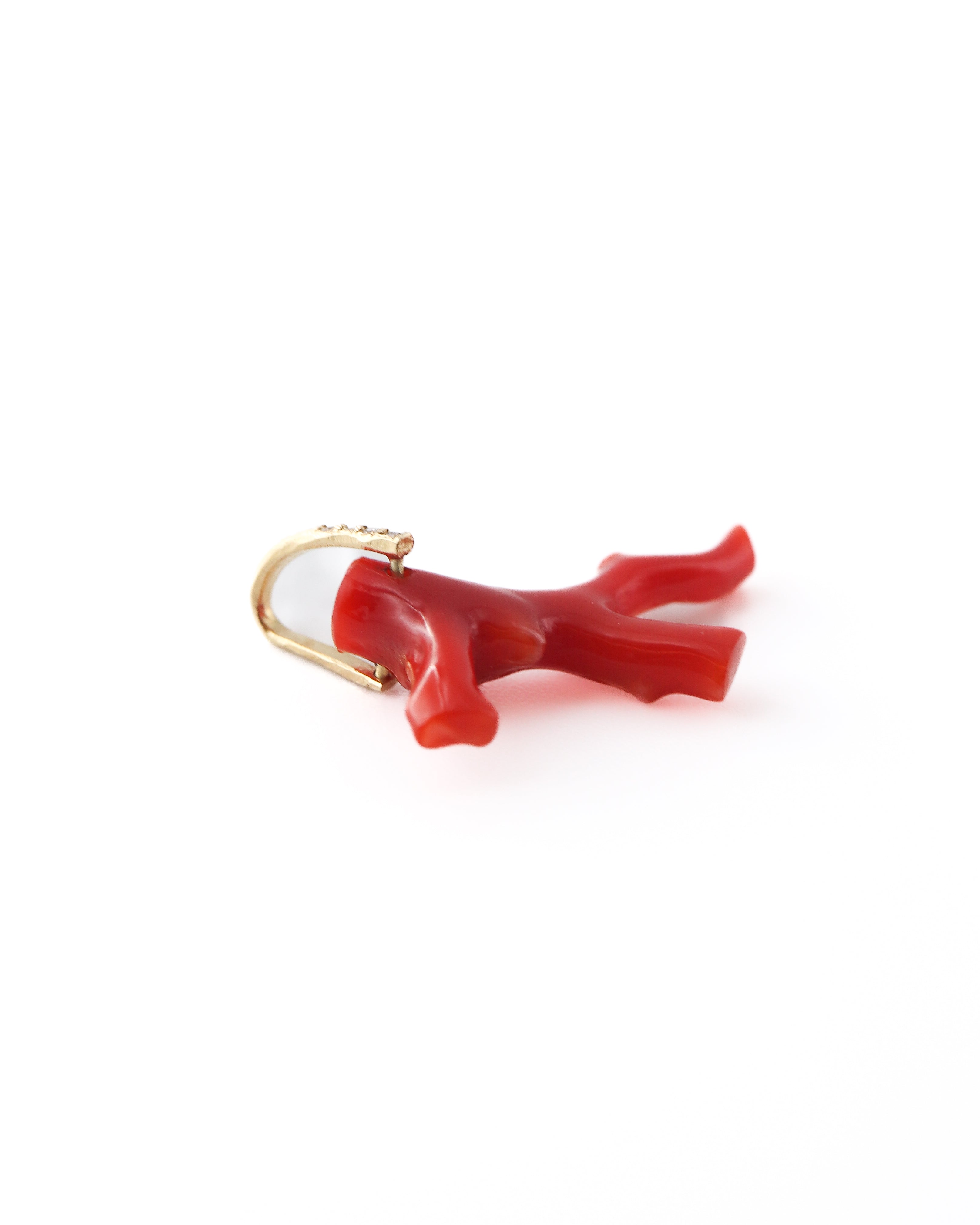 Hibiki Stone Necklace - Coral -