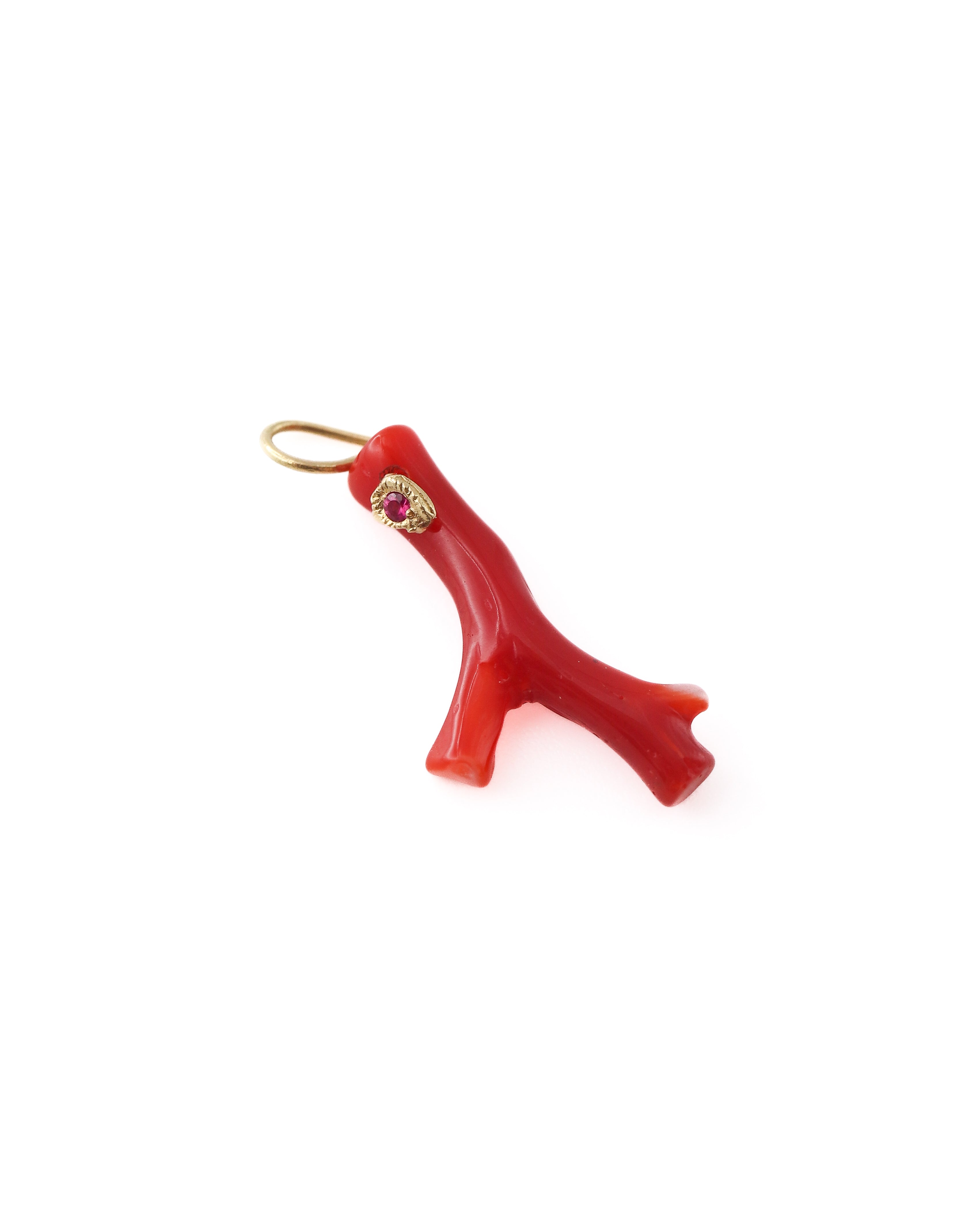 Flat Necklace - Coral -