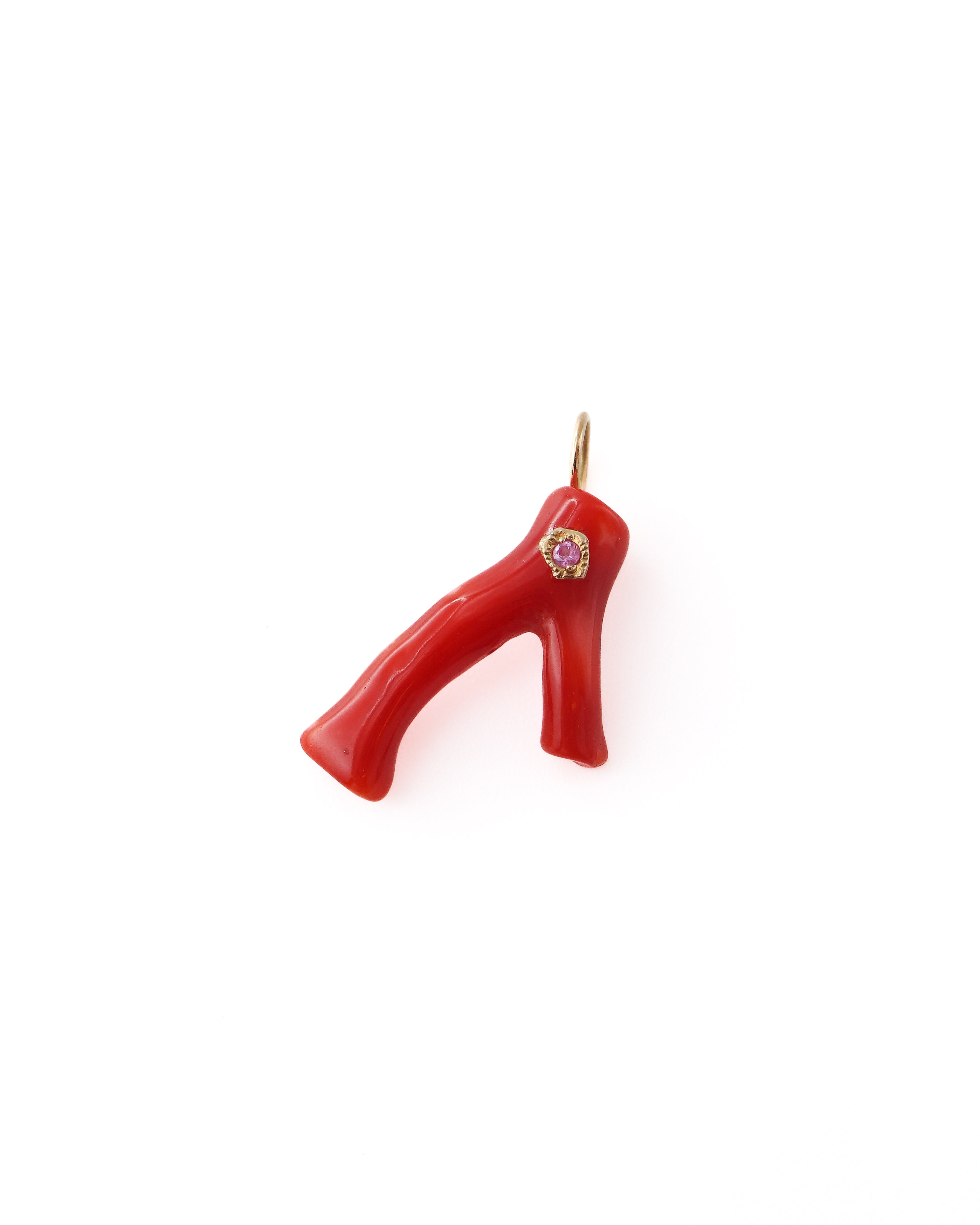 Flat Necklace - Coral -