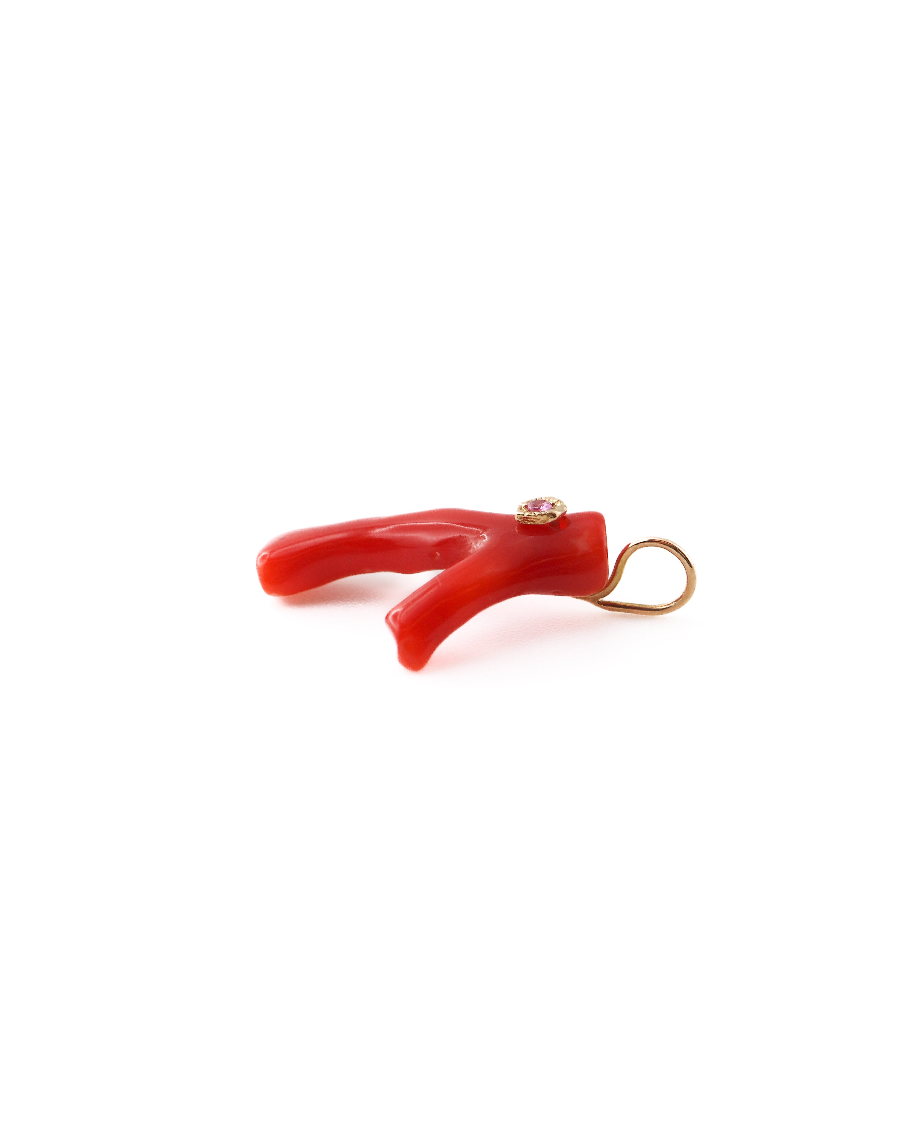 Flat Necklace - Coral -