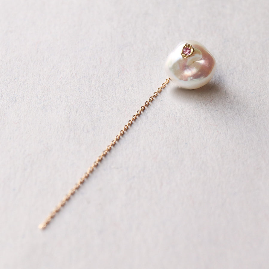 【期間限定】Flat Pierced Earring - Keshi Pearl -