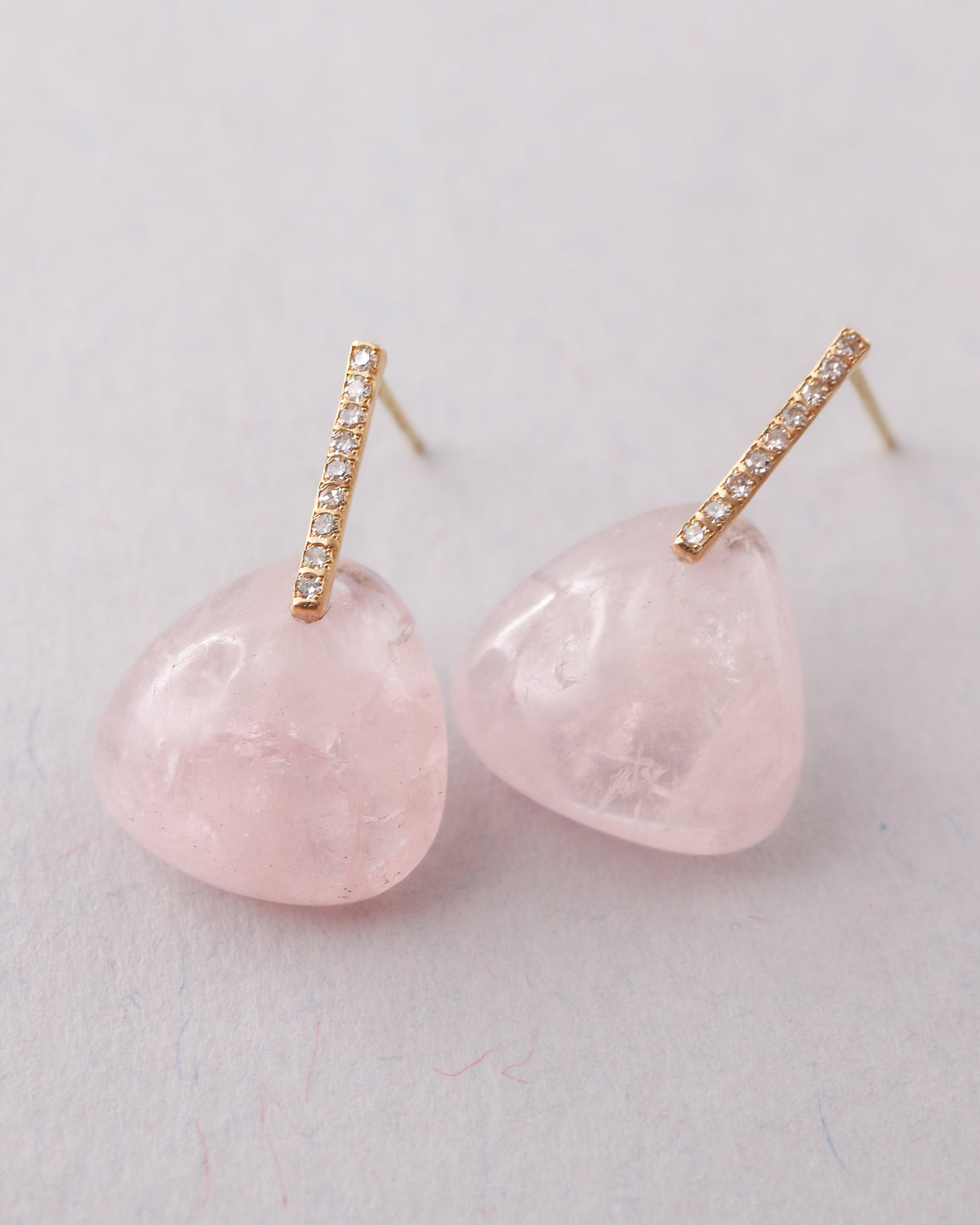 Hibiki Stone Pierced Earring - Morganite -