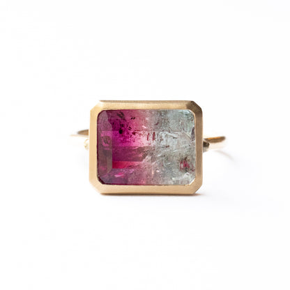 Collet Ring - Bicolor Tourmaline -