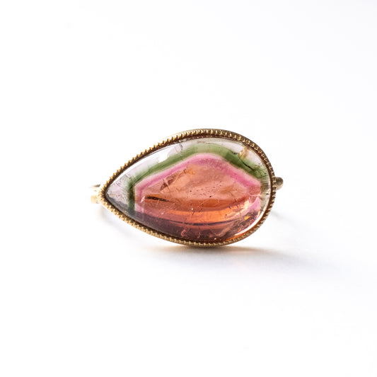 Milgrain Ring - Tourmaline -