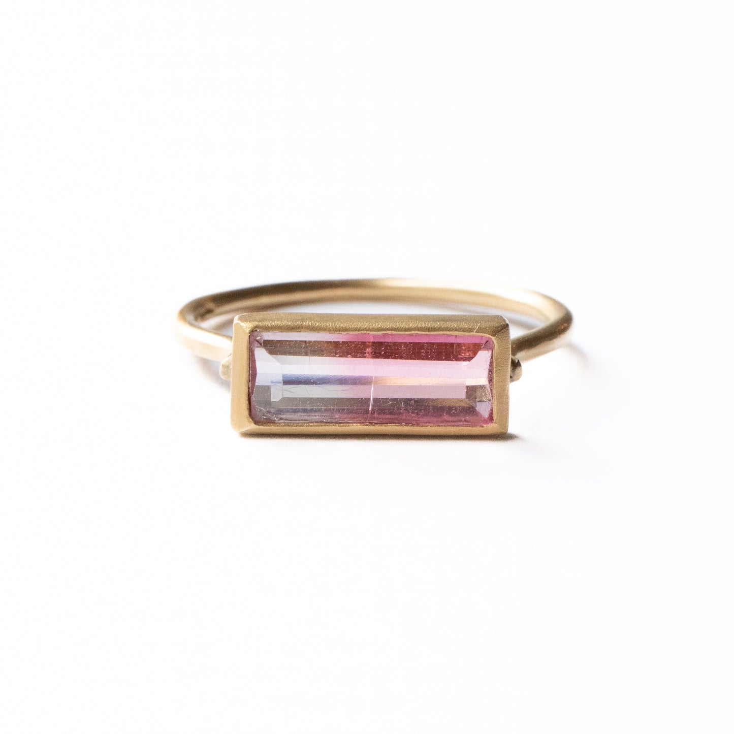 Collet Ring - Bicolor Tourmaline -