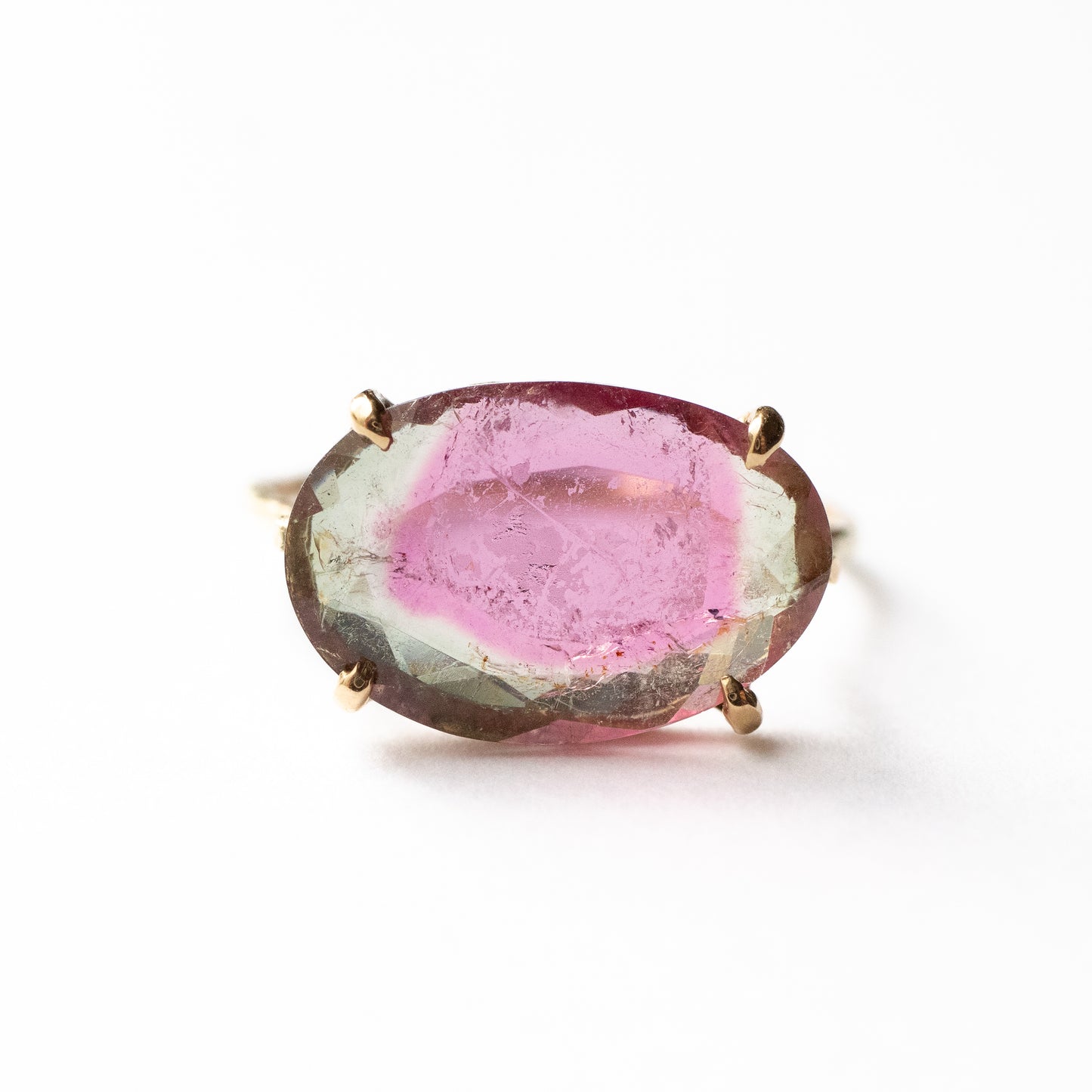 Flat Ring - Bicolor Tourmaline -