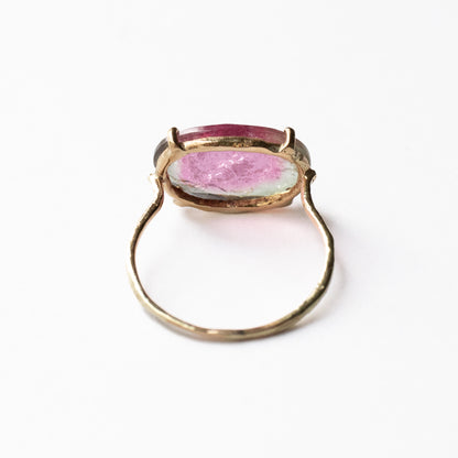 Flat Ring - Bicolor Tourmaline -